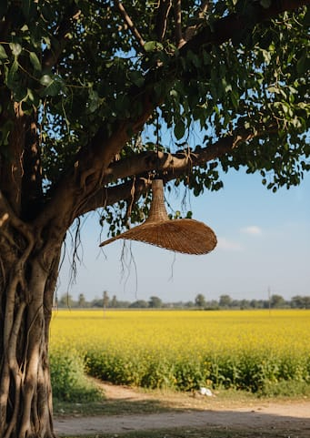 BambooVista Umbrella Ship Hanging Lamp - Image 3